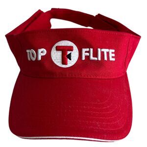 Vintage TOP FLITE Embroidered Golf Advisor Adjustable Strap Hat Cap Visor